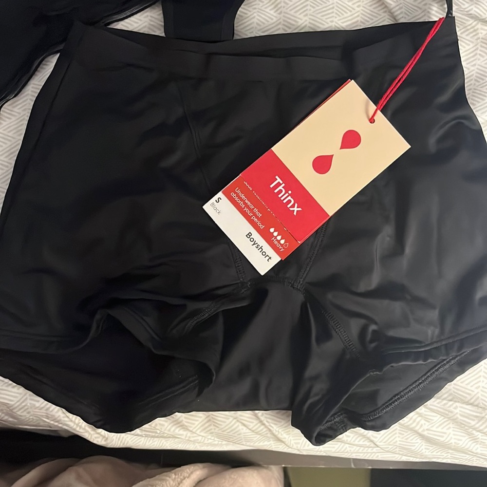 Thinx underwear lot- boy shorts heavy flow and 2 briefs , one thong.